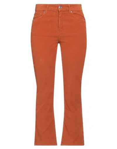 Shop Department 5 Woman Pants Rust Size 31 Cotton, Elastane In Red