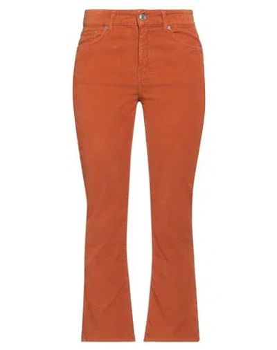 Department Five Department 5 Woman Pants Rust Size 31 Cotton, Elastane In Red