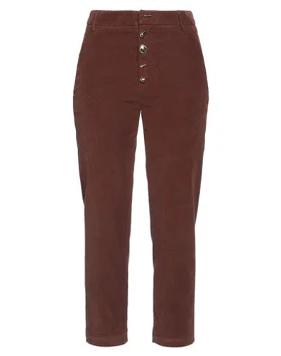 Shop Dondup Woman Pants Brown Size 32 Cotton, Lyocell, Elastane