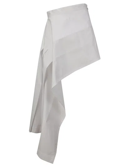 Shop Sportmax Kartal Asymmetric Mini Skirt In White