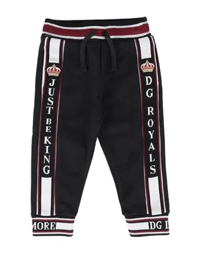 Shop Dolce & Gabbana Toddler Boy Pants Black Size 6 Cotton, Polyester, Viscose, Metallic Polyester, Silk