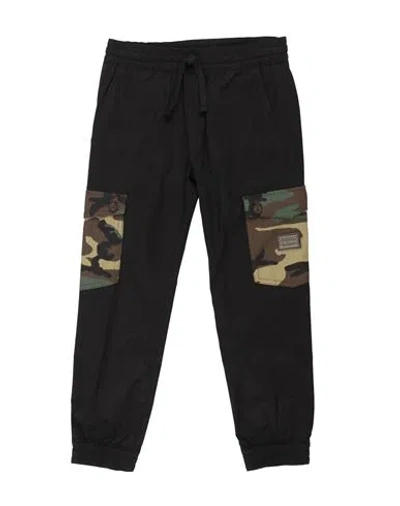 Shop Dolce & Gabbana Toddler Boy Pants Black Size 7 Cotton, Elastane, Polyester, Zamak