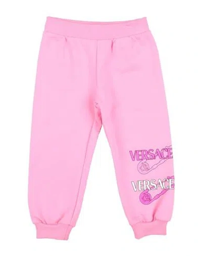 Shop Versace Young Toddler Pants Pink Size 3 Cotton, Elastane