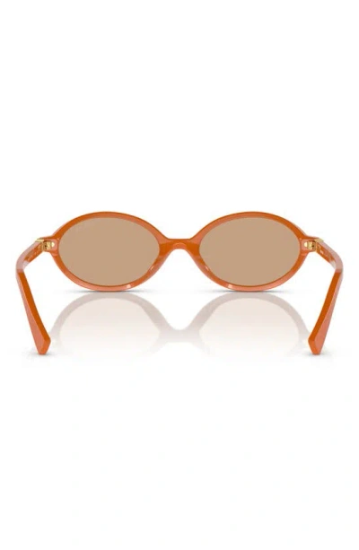 Shop Miu Miu 50mm Oval Sunglasses In Orange