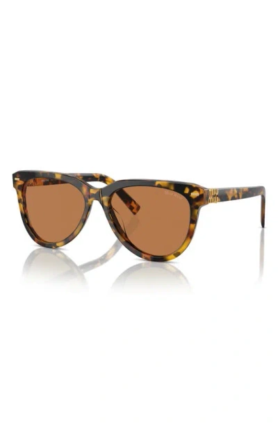 Miu Miu 56mm Phantos Sunglasses In Blond Havana