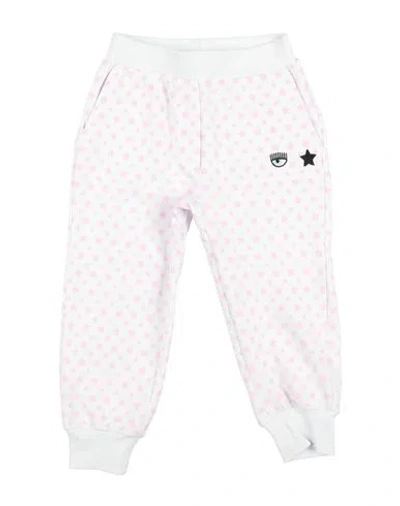 Shop Chiara Ferragni Toddler Girl Pants White Size 3 Cotton, Elastane