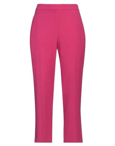 Shop Alexander Mcqueen Woman Pants Fuchsia Size 8 Viscose, Acetate In Pink