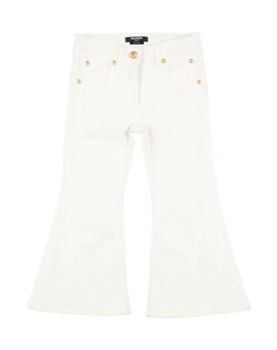 Shop Balmain Toddler Girl Jeans White Size 5 Cotton, Modal, Elastane