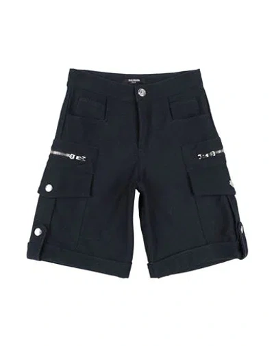 Shop Balmain Toddler Boy Shorts & Bermuda Shorts Navy Blue Size 6 Cotton, Elastane
