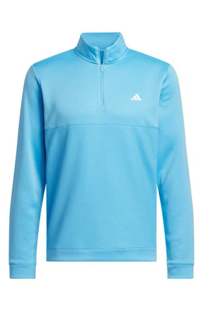 Shop Adidas Golf Ultimate365 Quarter Zip Golf Pullover In Semi Blue Burst