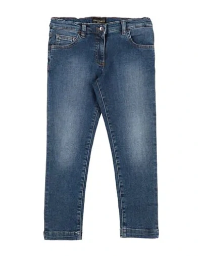 Shop Dolce & Gabbana Toddler Girl Jeans Blue Size 7 Cotton, Elastomultiester, Elastane, Calfskin, Zamak