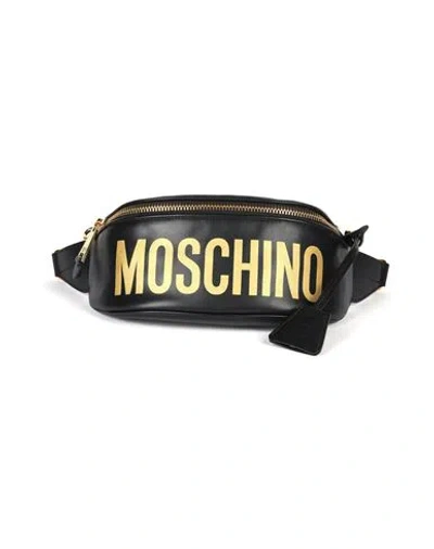 Shop Moschino Logo Leather Belt Bag Woman Belt Bag Black Size - Calfskin