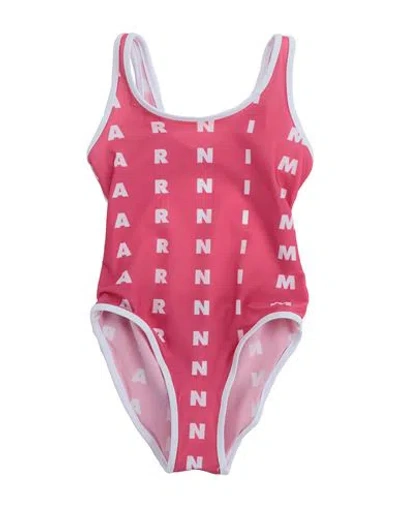 Shop Marni Toddler Girl One-piece Swimsuit Fuchsia Size 6 Polyamide, Elastane In Pink