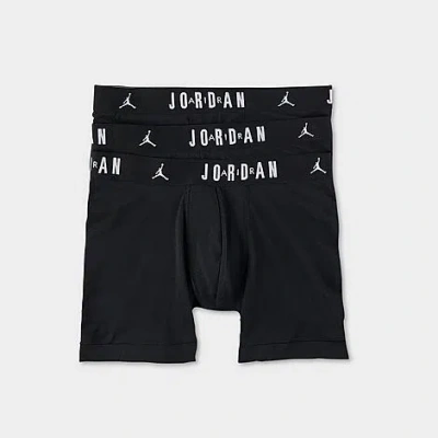 Shop Nike Jordan Men's Flight Boxer Briefs (3-pack) In Black