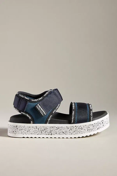 Shop See By Chloé Pipper Sport Sandals In Blue