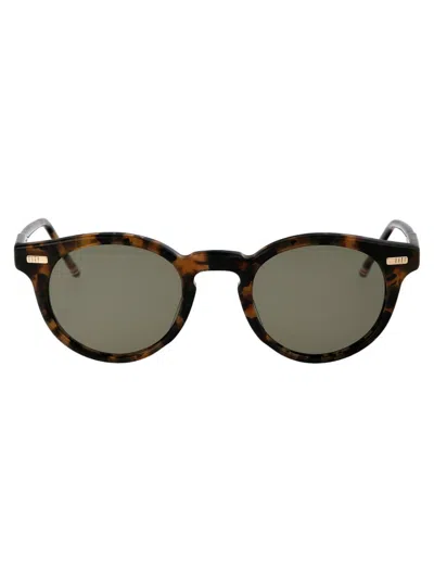 Shop Thom Browne Eyewear Round Frame Sunglasses In Multi