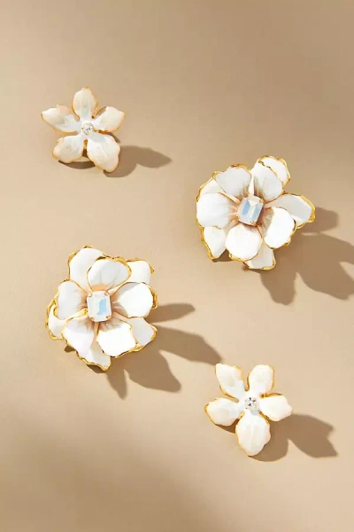 Shop The Pink Reef Mommy & Me Flower Earrings, Set Of 2 In White