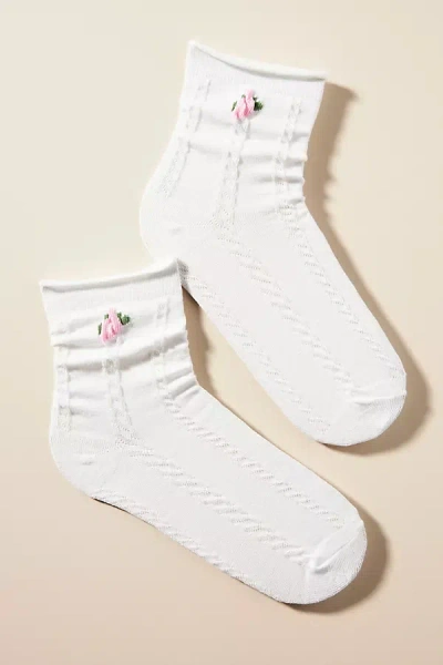 Shop High Heel Jungle Budding Socks In White