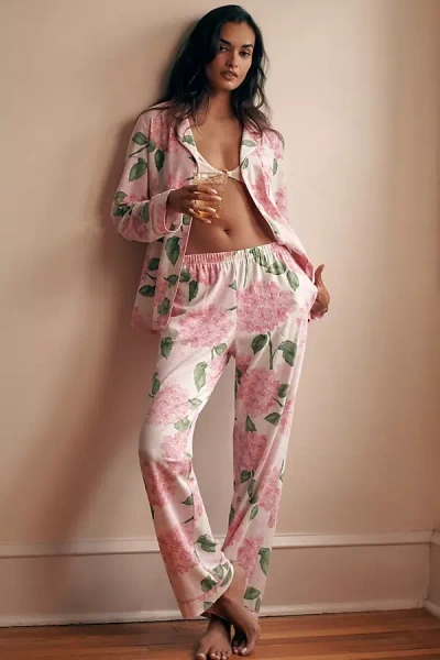 Shop Bedhead Pjs Long-sleeve Hydrangea Pajama Set In Multicolor