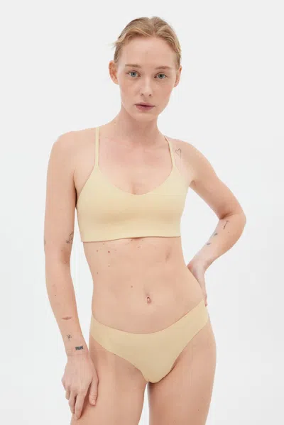 Girlfriend Collective Silk V Neck Bralette