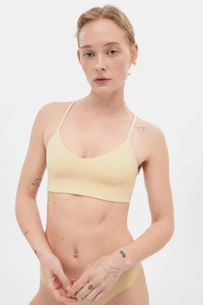 Girlfriend Collective Silk V Neck Bralette