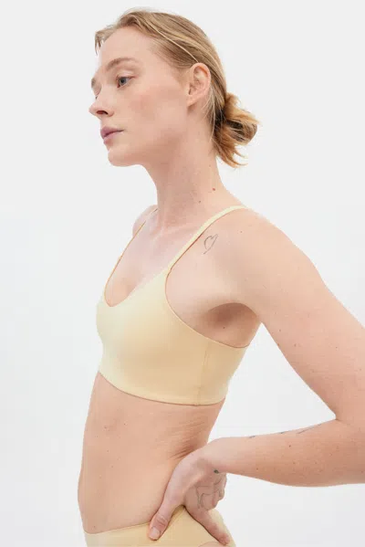 Girlfriend Collective Silk V Neck Bralette
