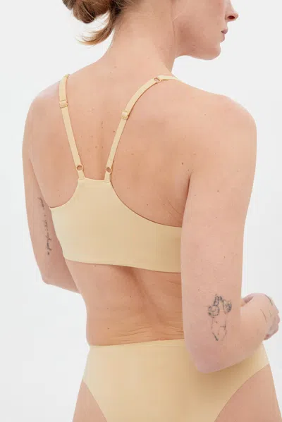 Girlfriend Collective Silk V Neck Bralette