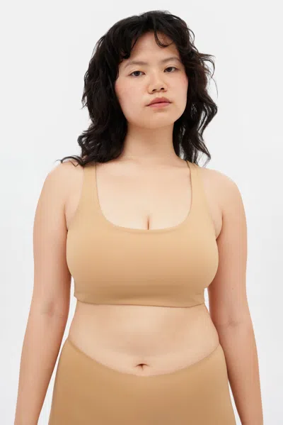 Girlfriend Collective Suede Scoop Bralette