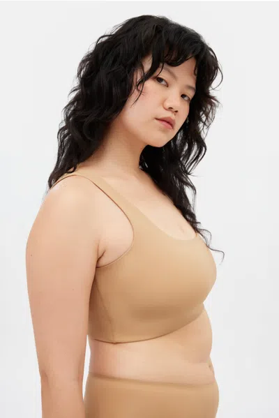 Girlfriend Collective Suede Scoop Bralette
