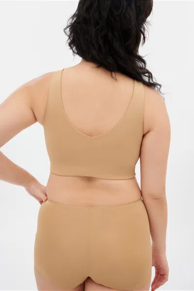 Girlfriend Collective Suede Scoop Bralette