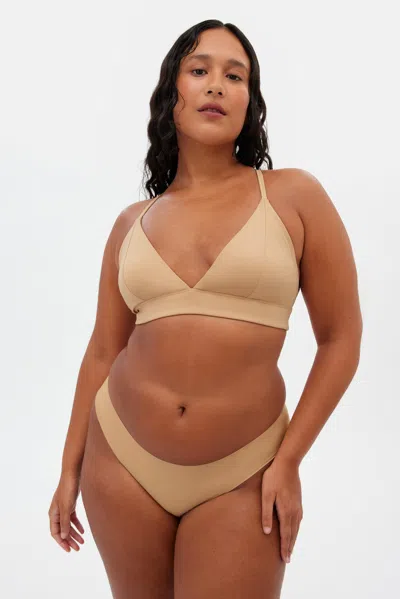 Girlfriend Collective Suede Triangle Bralette