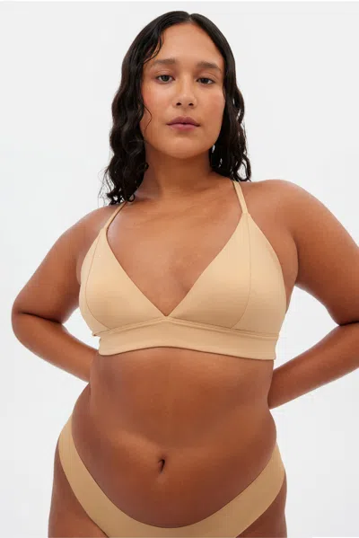 Girlfriend Collective Suede Triangle Bralette