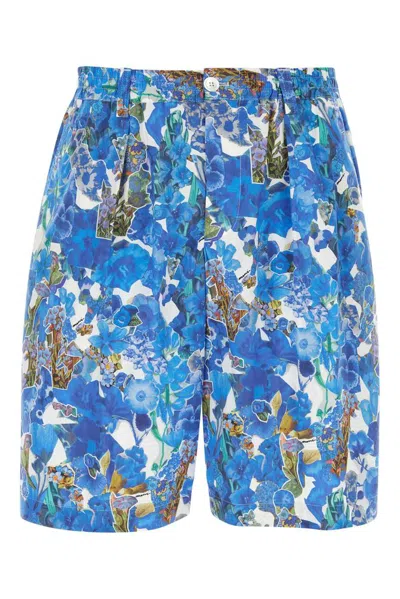 Shop Marni Floral Printed Bermuda Shorts In Multi