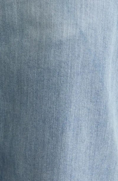 Shop Wit & Wisdom 'ab'solution Skyrise Raw Hem Denim Maxi Skirt In Light Blue