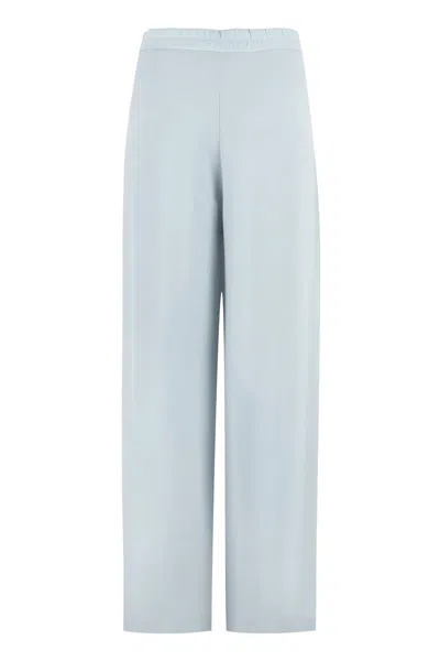 Shop Clips High-waist Wide-leg Trousers In Blue