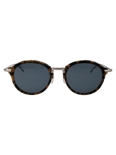 Shop Thom Browne Eyewear Round Frame Sunglasses