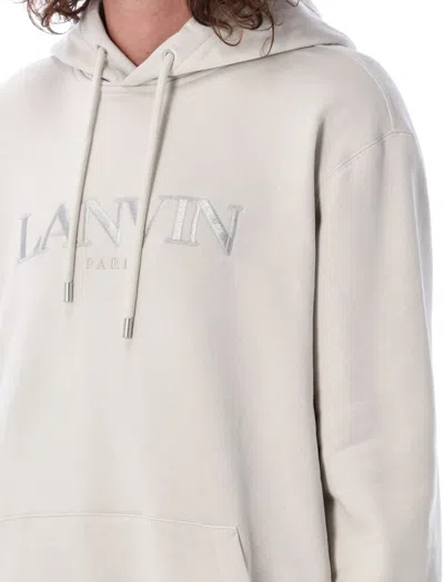 Shop Lanvin Hoodie Logo In Mastic