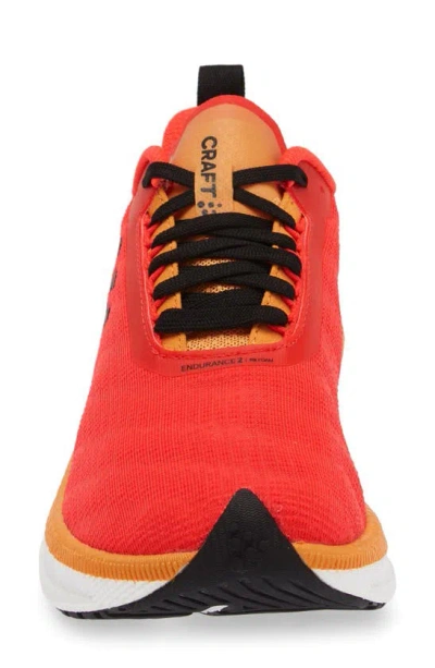 Craft Endurance 2 Running Shoe In Inferno/ Sour