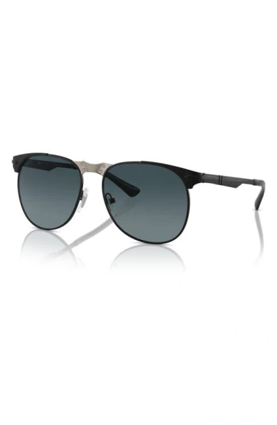 Persol 56mm Gradient Polarized Pilot Sunglasses In Black