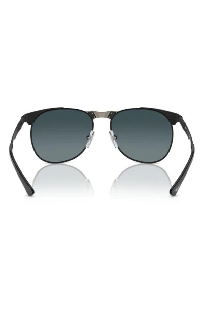 Persol 56mm Gradient Polarized Pilot Sunglasses In Black