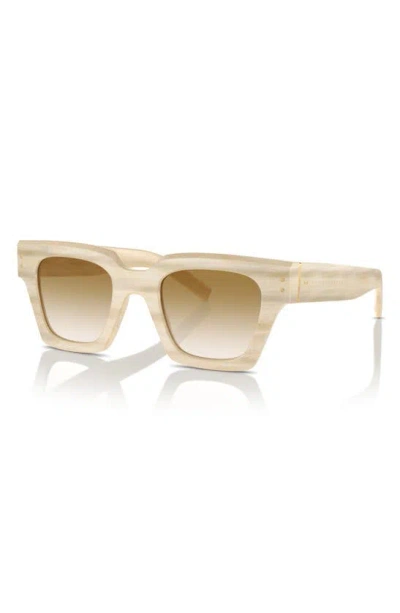 Shop Dolce & Gabbana 48mm Gradient Square Sunglasses In Light Brown