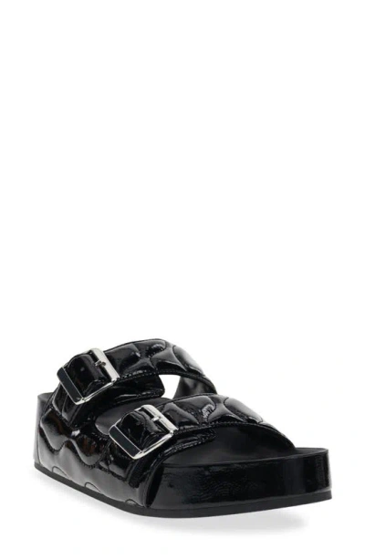 Shop Chooka Ava Double Buckle Slide Sandal In Black