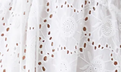 Shop Melissa Odabash Ivy Cotton Eyelet Cover-up Dress In White