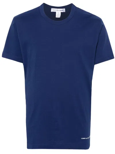 Shop Comme Des Garçons Shirt Printed T-shirt Men Navy In Cotton