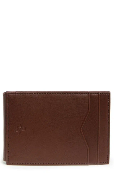 Shop Original Penguin Magnetic Front Pocket Wallet In Brown