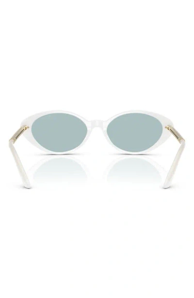 Shop Versace 54mm Oval Sunglasses In White