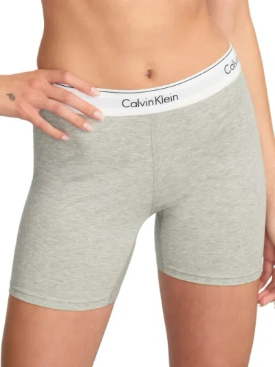 Shop Calvin Klein Modern Cotton Boxer Brief In Grey Heather