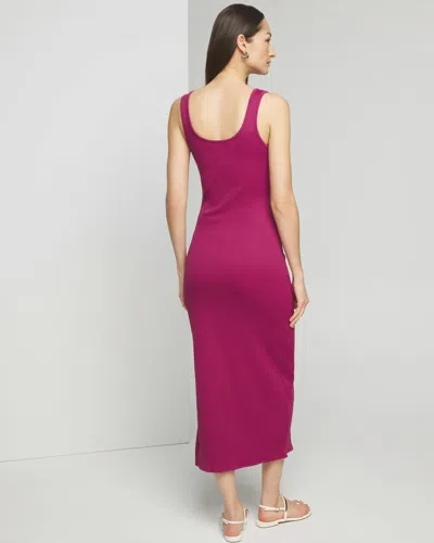 Shop White House Black Market Ribbed Scoopneck Dress In Fuchsia Pink