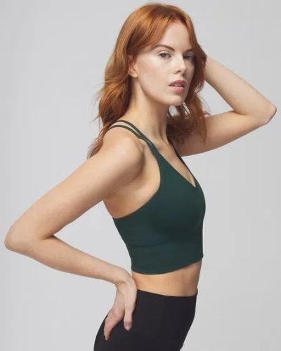 Shop Soma Women's Longline Strappy Back Sports Bra In Lush Emerald Size Small |