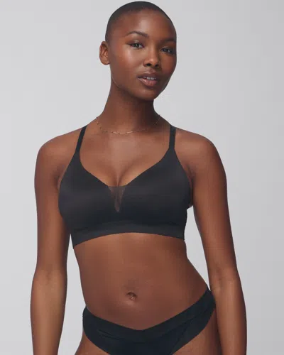 Shop Soma Women's Enbliss Luxe Mesh Bralette In Black Size Xs |
